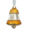 Clayre & Eef 6GL4710Y Colgante Navidad oro plata Ø 5x9 cm cristal estilo campestre
