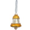 Clayre & Eef 6GL4710Y Colgante Navidad oro plata Ø 5x9 cm cristal estilo campestre