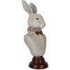 Clayre & Eef 6PR5361 Decoración Busto Conejo Gris Marrón 15x13x39 cm