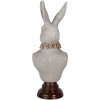 Clayre & Eef 6PR5361 Decoración Busto Conejo Gris Marrón 15x13x39 cm