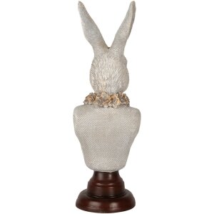 Clayre & Eef 6PR5362 Decoración Busto Conejo Gris 13x12x39 cm
