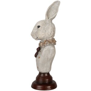 Clayre & Eef 6PR5362 Decoración Busto Conejo Gris 13x12x39 cm