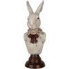 Clayre & Eef 6PR5362 Decoración Busto Conejo Gris 13x12x39 cm
