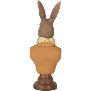 Clayre & Eef 6PR5363 Decoración Busto Conejo Marrón Naranja 7x5x19 cm