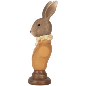 Clayre & Eef 6PR5363 Decoración Busto Conejo Marrón Naranja 7x5x19 cm