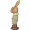 Clayre & Eef 6PR5364 Decoración Busto Conejo Marrón Verde 6x5x18 cm Poliresina