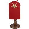 Clayre & Eef 6Y5633 Buzón Rojo Marrón 27x22x51 cm Estilo Campestre Navidad