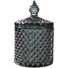 Clayre & Eef 6GL4722 Tarro con Tapa Vidrio Gris Ø 9x14 cm Clásico