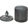 Clayre & Eef 6GL4722 Tarro con Tapa Vidrio Gris Ø 9x14 cm Clásico