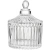 Clayre & Eef 6GL4725 Tarro con tapa de cristal transparente 7x9 cm