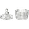Clayre & Eef 6GL4725 Tarro con tapa de cristal transparente 7x9 cm