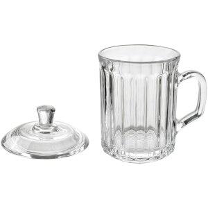 Clayre & Eef 6GL4727 Taza con tapa de cristal 250 ml...