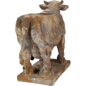 Clayre & Eef 6MG0110 Macetero con forma de vaca gris-beige 36x15x28 cm aspecto antiguo