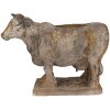 Clayre & Eef 6MG0110 Macetero con forma de vaca gris-beige 36x15x28 cm aspecto antiguo