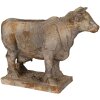 Clayre & Eef 6MG0110 Macetero con forma de vaca gris-beige 36x15x28 cm aspecto antiguo
