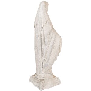 Clayre & Eef Imagen de la Virgen Estatua beige marrón 17x12x41 cm Magnesio