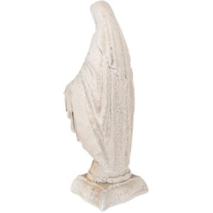 Clayre & Eef Imagen de la Virgen Estatua beige marrón 17x12x41 cm Magnesio