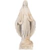 Clayre & Eef Imagen de la Virgen Estatua beige marrón 17x12x41 cm Magnesio