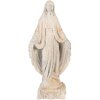 Clayre & Eef Imagen de la Virgen Estatua beige marrón 17x12x41 cm Magnesio