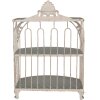 Clayre & Eef 6Y5719 Estantería de pared de hierro verde-beige 38x23x55 cm estilo vintage