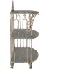 Clayre & Eef 6Y5719 Estantería de pared de hierro verde-beige 38x23x55 cm estilo vintage