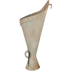 Clayre & Eef Jarrón decorativo de hierro con tonos verdes, Look vintage 50 cm