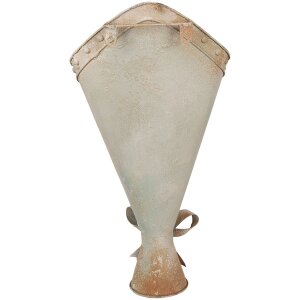 Clayre & Eef Jarrón decorativo de hierro con tonos verdes, Look vintage 50 cm