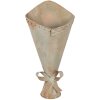 Clayre & Eef Jarrón decorativo de hierro con tonos verdes, Look vintage 50 cm