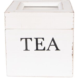 Clayre & Eef 6H2397 Caja para té blanca...