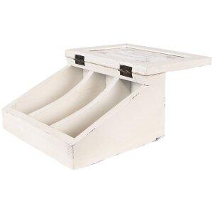 Clayre & Eef 6H2398 Caja de té Antiguo blanco...