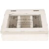 Clayre & Eef 6H2398 Caja de té Antiguo blanco 18x16x9 cm con 3 compartimentos