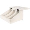 Clayre & Eef 6H2398 Caja de té Antiguo blanco 18x16x9 cm con 3 compartimentos