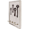 Clayre & Eef 6H2399 Tablero de llaves Beige Marrón 22x5x25 cm Madera Hierro