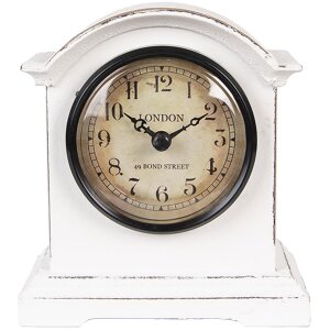 Clayre & Eef 6KL0831 Reloj de Mesa Blanco...