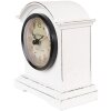Clayre & Eef 6KL0831 Reloj de Mesa Blanco Marrón 13x7x14 cm Cristal Madera Estilo Country