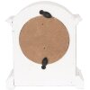 Clayre & Eef 6KL0831 Reloj de Mesa Blanco Marrón 13x7x14 cm Cristal Madera Estilo Country