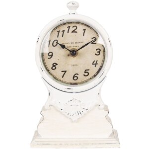 Clayre & Eef 6KL0833 Reloj de Sobremesa Blanco Beige...