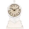 Clayre & Eef 6KL0833 Reloj de Sobremesa Blanco Beige Cristal Madera 14x6x23 cm 1xAA Vintage