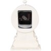 Clayre & Eef 6KL0833 Reloj de Sobremesa Blanco Beige Cristal Madera 14x6x23 cm 1xAA Vintage