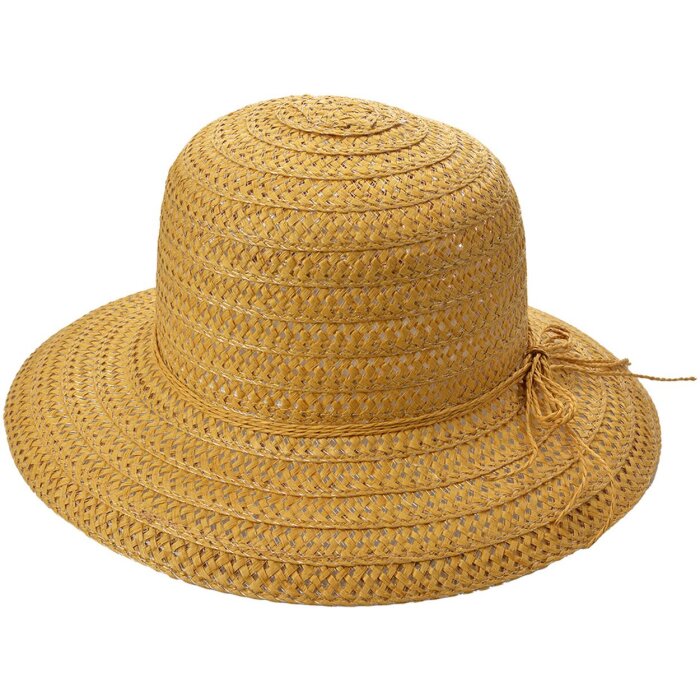 Juleeze JZHA0124 señoras sombrero marrón 57 cm sombrero de paja con lazo sombrero de verano elegante