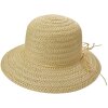 Juleeze JZHA0125 Sombrero Beige 57 cm paja trenza arco verano playa jardín