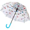 Juleeze JZUM0093 Paraguas Transparente motivo mariposa Ø 90x82 cm Azul