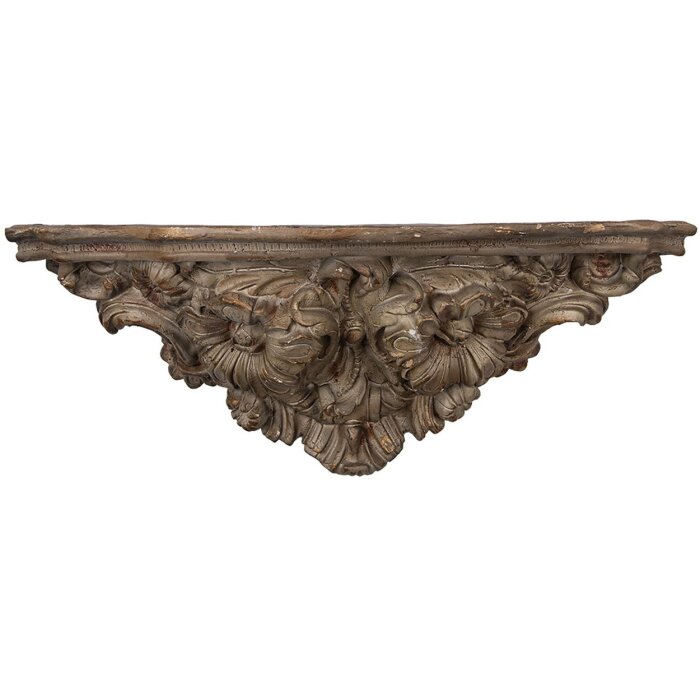 Clayre & Eef 5MG0059 Consola de pared marrón-gris 73x21x29 cm