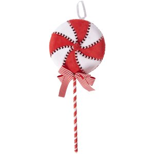 Clayre & Eef 66108 Colgante Lollipop Rojo/Blanco...