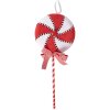 Clayre & Eef 66108 Colgante Lollipop Rojo/Blanco 17x6x41 cm