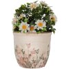 Clayre & Eef 6CE1974S Decoración Maceta Beige Rosa Verde Ø 13x11 cm
