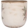 Clayre & Eef 6CE1981XL Maceta Beige Rosa Ø 20x19 cm Cerámica Estilo Campestre