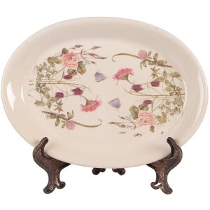 Clayre & Eef Plato Decorativo 6CE2030 Beige Rosa...