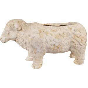 Clayre & Eef 6MG0114 Decoración Macetero Beige Marrón 48x19x26 cm Estilo rústico