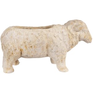 Clayre & Eef 6MG0114 Decoración Macetero Beige Marrón 48x19x26 cm Estilo rústico